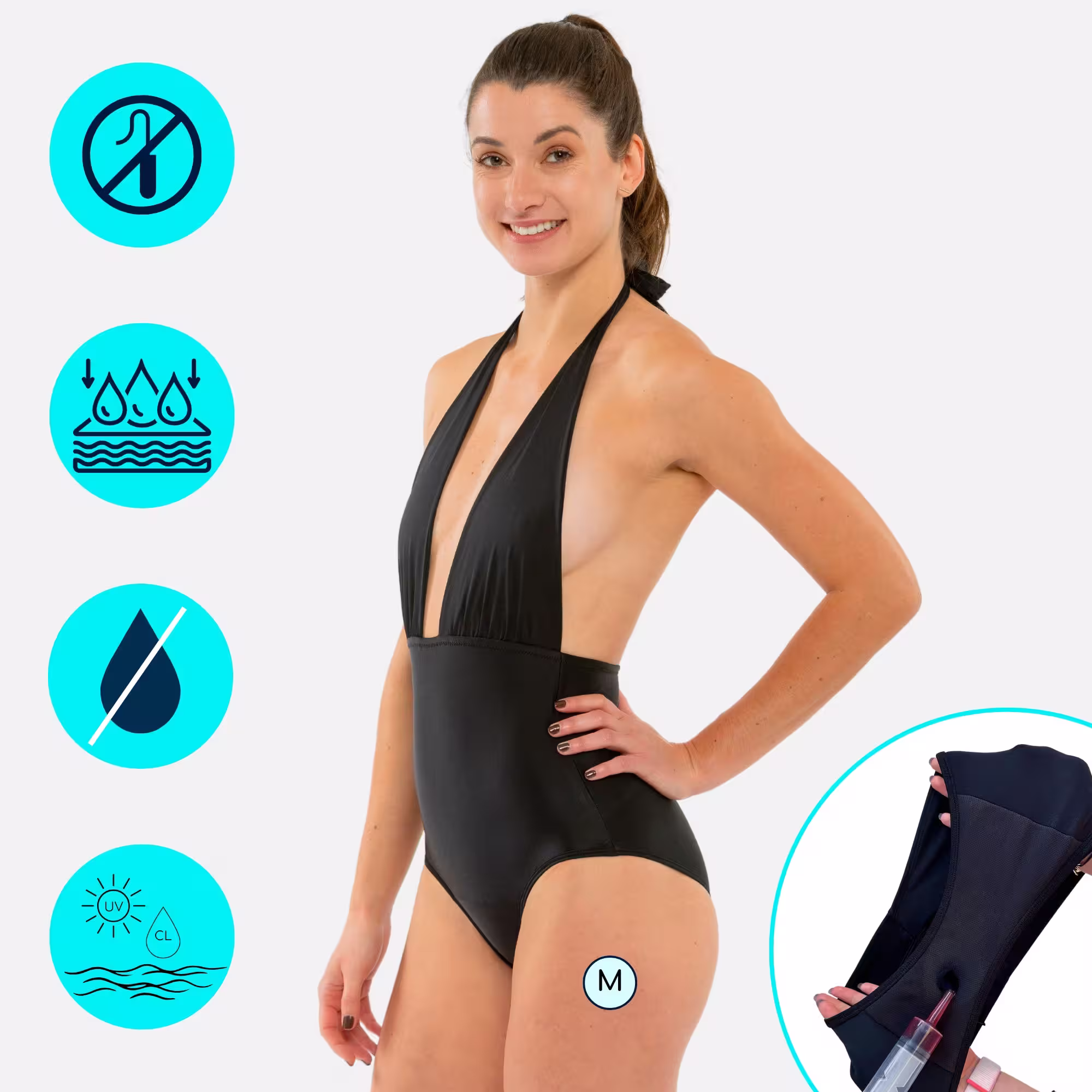 Menstruatiebadpak | Dames en Tieners | Lichte Menstruatie | Lila